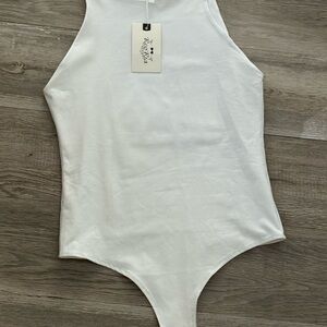 White Sleeveless Bodysuit